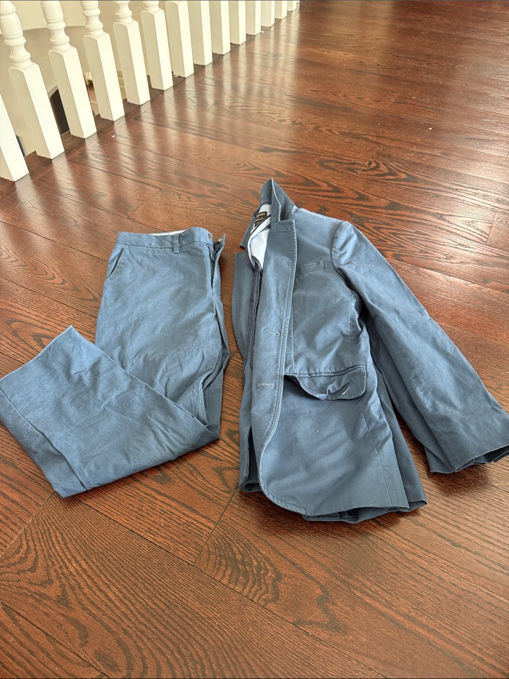 J. Crew Boys Slate Blue Thompson Suit Jacket and Pants Set